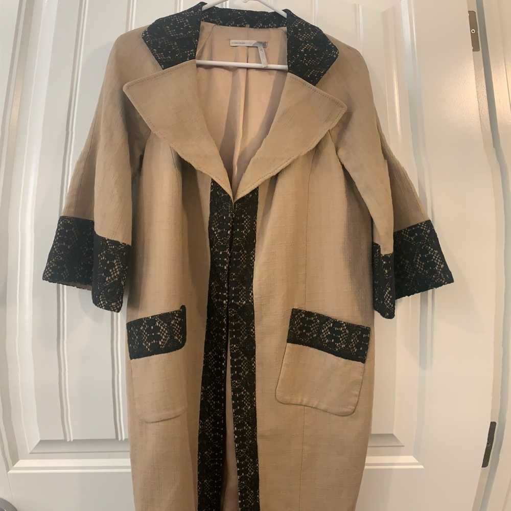 ***cute*** jacket with pretty black lace details!